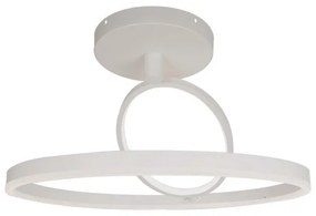 Plafoniera Lampadario LED 37W 4000lm Doppio Anelli Incrociate Colore Bianco D495mm 4000K SKU-14985