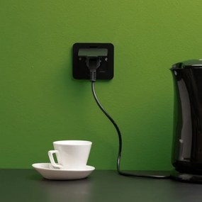 Solight 5B322B - Presa a pavimento da incasso per esterno IP55 nero rettangolare