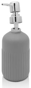 Accessori bagno da appoggio in set 3 pezzi in ceramica colore grigio Cup
