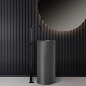 Lavabo Freestanding Con Scarico a Terra 37,5 Cm Karag "Venus" Gun Metal