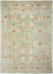 Samarkand Tappeto orientale 380 x 270 Grigio (Pakistan) Annodato A Mano
