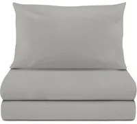 Completo letto singolo grigio cotone Cabana