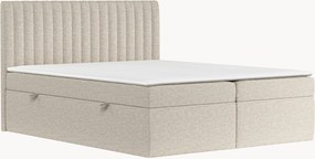 Letto boxspring con contenitore fatto a mano Spencer, H2