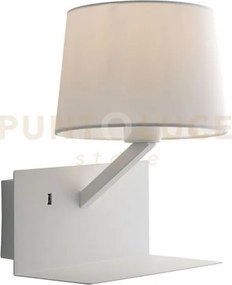 Applique a parete ciak bianca con usb 2a usb 2a con mensola 1 luce ...