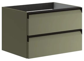 Mobile da bagno sotto lavabo Fusion verde salvia laccato opaco L 59.5 x H 40 x P 45.5 cm 2 cassetti, lavabo non incluso