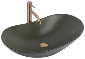 Lavabo da appoggio Rea Royal Olive Matt