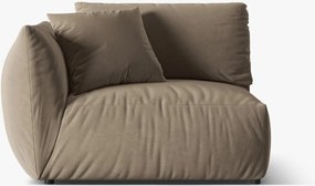 Modulo angolare Chris in tessuto effetto lino – L130 cm