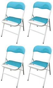 LUCIE - sedia pieghevole salvaspazio set da 4 bicolor