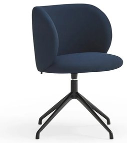 Sedia da pranzo blu scuro in imbottito Mogi – Teulat