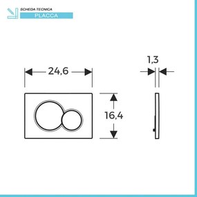 Geberit placca di comando Sigma 01 doppio tasto bianco