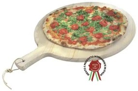 Tagliere Per Pizza In Legno Massello Di Abete Rotondo 34 Cm Made In Italy