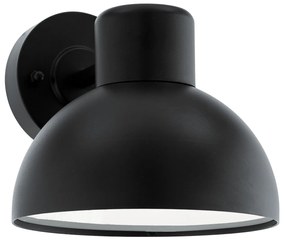 Applique Esterno Contemporanea Entrimo Metallo Nero Policarbonato Bianco E27