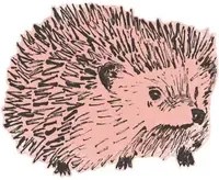 Sian Zeng Adesivo murale Hedgehog - Pink