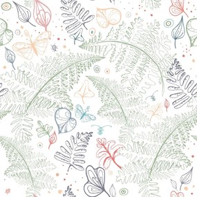 Carta da parati – Foglie delicate di felce