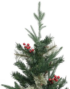 Albero di Natale con Pigne Verde 120 cm in PVC e PE