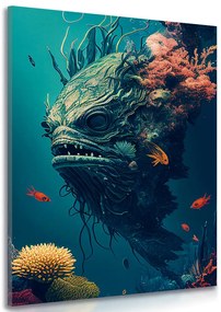 Quadro su tela – Mostro sottomarino surrealista