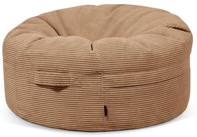 Puof a sacco marrone con rivestimento in velluto a coste Roll 105 – SLOWDOWN