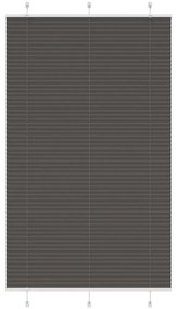 Tenda Plissettata Nera 120x200 Cm Larghezza Tessuto 119,4 Cm /