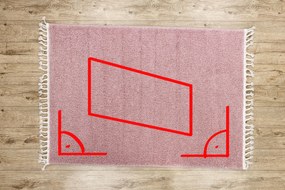 Tappeto BERBER 9000 rosa Frange berbero marocchino shaggy - PRODOTTO DI SECONDO GRADO