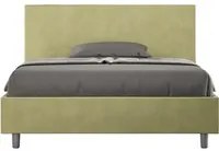 Letto Matrimoniale Extra Large 190x210 cm con Rete e Contenitore Adele T Verde