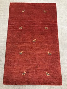 Gabbeh Tappeto 130x80 Rosso (Iran) Annodato A Mano