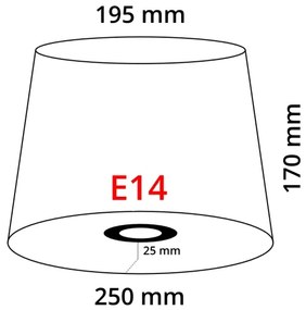 Eglo 49412 - Paralume VINTAGE bianco piegato E14 diametro 25 cm