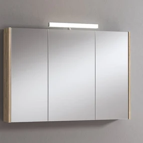 Pensile con luce Akira rovere nabucco L 100 x H 70 x P 15.5 cm