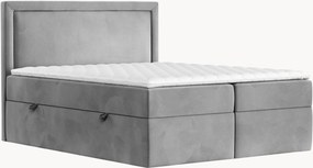 Letto boxspring in velluto fatto a mano con contenitore Rebecca, H3