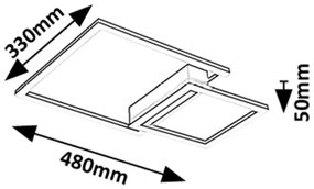 Rabalux 71376 - Plafoniera LED HELETH LED/24W/230V 3000K
