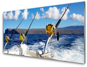 Pannello cucina paraschizzi Paesaggio marino di pesca 100x50 cm