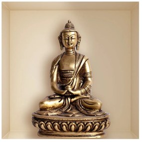 Adesivo con statua di Buddha effetto 3D - Ambiance