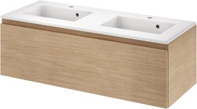 Mobile da bagno sospeso sotto lavabo L 120 x H 41 x P 48 cm rovere opaco, 1 cassetto SENSEA Base