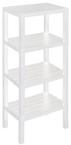 Scaffale Da Bagno Salvaspazio 100 Cm Quattro Ripiani Feridras "Woody" Bianco