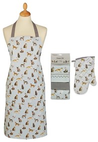 Set di strofinacci con grembiule e guanto da forno Curious Cats - Cooksmart ®