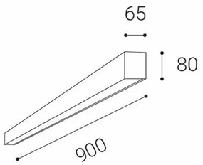 LED2 - Plafoniera LED LINO LED/24W/230V 3000K/3500K/4000K bianco 90 cm