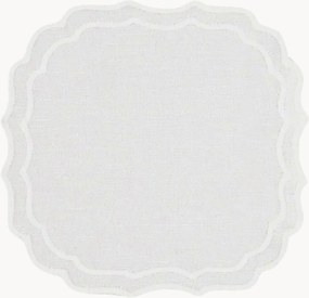 Sottobicchiere quadrato con bordo ricamato Greta