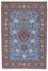 Isfahan Tappeto 170 x 120 Blu (Iran) Annodato A Mano