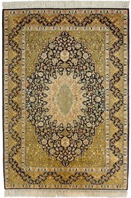 Cashmere Silk Tappeto 130x180 Beige (Indian) Annodato A Mano