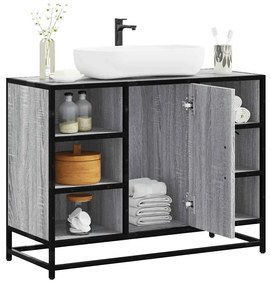 Mobile Lavabo Bagno Grigio Sonoma 60x30x60 Cm Legno Multistrato /