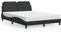 Letto con Materasso Nero 140x190 cm in Similpelle 3208859