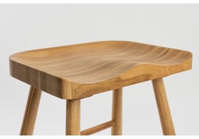 Sedia da bar di colore naturale in rovere massiccio (altezza della seduta 65,5 cm) Vander – White Label