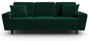 Divano verde allungabile e con contenitore con rivestimento in velluto 235 cm Kyoto – Cosmopolitan Design