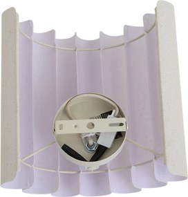 Lampada da parete Japandi Beige con lino 26 cm - Scallop