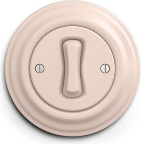Kliklap - Interruttore unipolare retrò con cornice n. 1 rosa antico