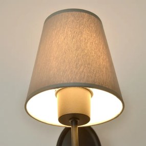 Applique MALBO 1xE27/15W/230V grigio/nero