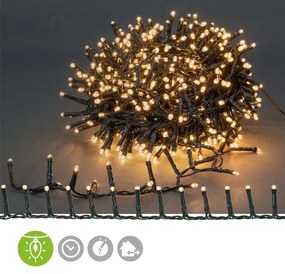 Nedis CLCC400 - Catena natalizia LED da esterno 400xLED/7 funzioni 11m IP44 bianco caldo