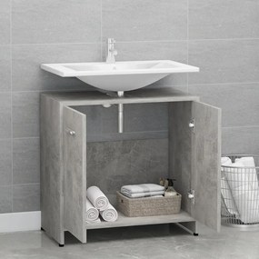 Armadio da bagno grigio cemento 60x33x61 cm in truciolato