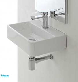 Lavabo Sospeso In Ceramica Bianco Lucido da 40 cm