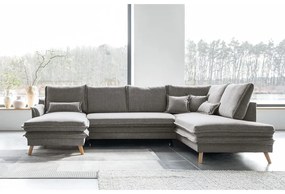 Divano letto angolare grigio (angolo destro/"U") Charming Charlie - Miuform