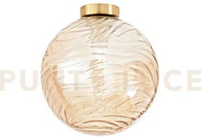 Plafoniera nereide champagne 1 luce attacco e27 30x30cm in vetro on...